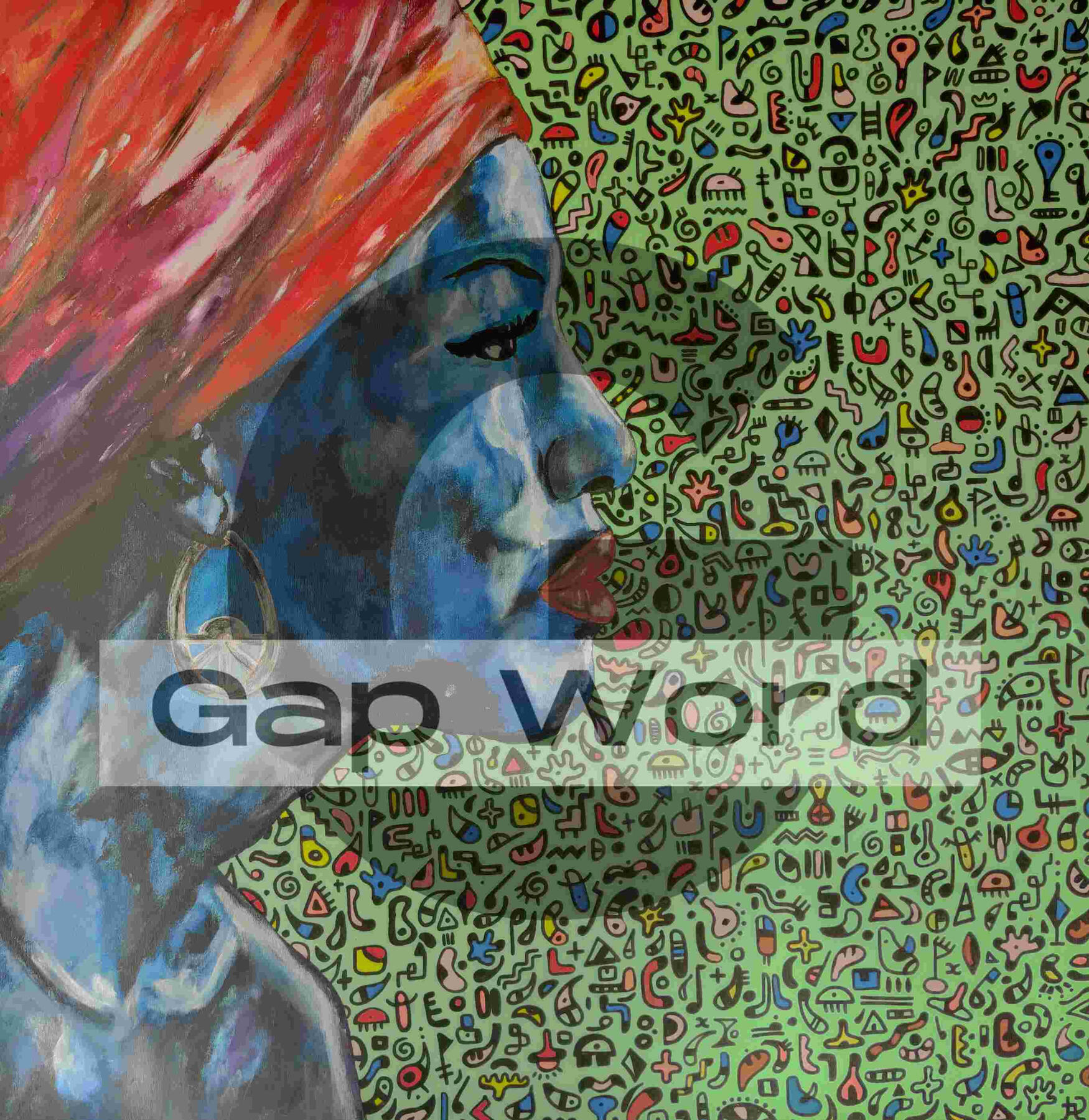 "Overcoming" #, 100cm x 100cm, Acrylic on canvas.