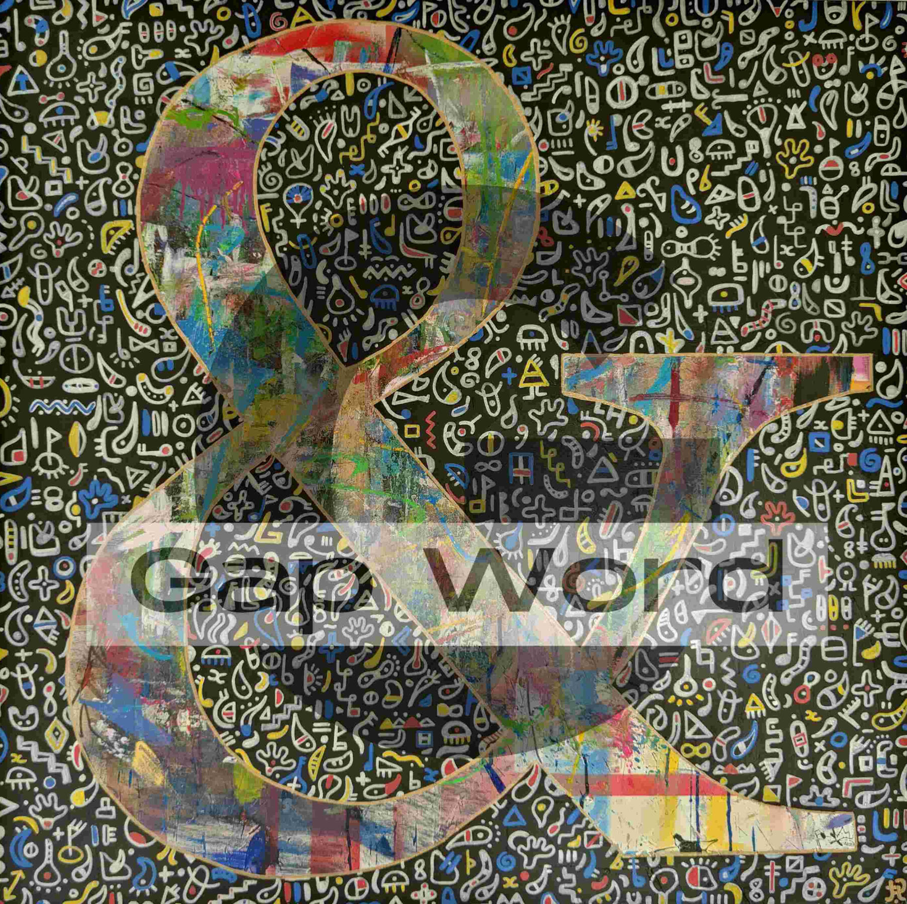 "&", 100cm x 100cm, Acrylic on canvas.